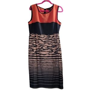 Ashley Stewart Size 16 Color:orange, black and animal print